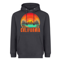 Smoke california t  shirt california sunset vintage trees scenery t  shirt Heavyweight Hoodie - linhVisuals