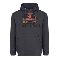 Smoke florida man state funny meme vintage palm trees and sunset retro sun Heavyweight Hoodie - linhVisuals