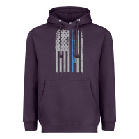Plum fishing american flag vintage fishing rod patriotic 4ht of july gift f Heavyweight Hoodie - linhVisuals