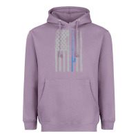 Lavender fishing american flag vintage fishing rod patriotic 4ht of july gift f Heavyweight Hoodie - linhVisuals