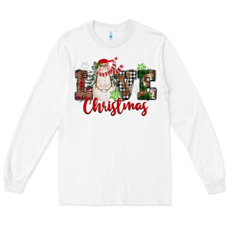 Love Christmas Snowman Long Sleeve Tee by FaDigitalArtStudio | Teevron