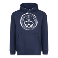 Navy great seal of the navajo nation faded style design Heavyweight Hoodie - linhVisuals