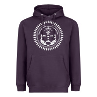 Plum great seal of the navajo nation faded style design Heavyweight Hoodie - linhVisuals