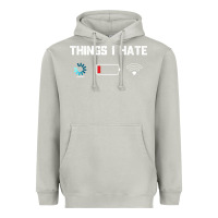 Moon Dust funny things i hate low battery and wifi connection Heavyweight Hoodie - linhVisuals
