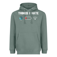 Sage funny things i hate low battery and wifi connection Heavyweight Hoodie - linhVisuals