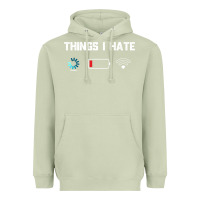 Matcha funny things i hate low battery and wifi connection Heavyweight Hoodie - linhVisuals