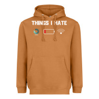 Meerkat funny things i hate low battery and wifi connection Heavyweight Hoodie - linhVisuals