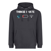 Smoke funny things i hate low battery and wifi connection Heavyweight Hoodie - linhVisuals