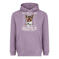 Lavender funny yorkie personal stalker yorkshire terrier  dog i will follow you Heavyweight Hoodie - linhVisuals
