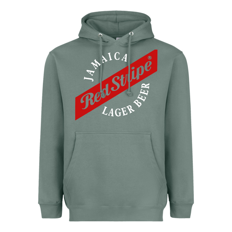 Jamaica Red Stripe Lager Beer Heavyweight Hoodie by linhVisuals | Teevron