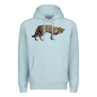 Blue Mist Ocelot Premium Hoodie - LillyAllenDesigns