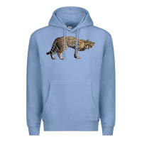 Colony Blue Ocelot Premium Hoodie - LillyAllenDesigns