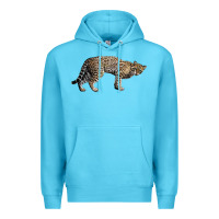 Ocean Blue Ocelot Premium Hoodie - LillyAllenDesigns