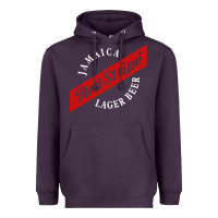 Plum jamaica red stripe lager beer Heavyweight Hoodie - linhVisuals