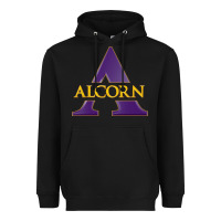 Black Alcorn Athletics Heavyweight Hoodie - linhVisuals