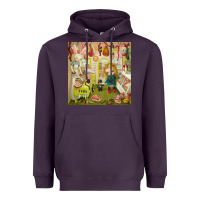 Plum Mark Ryden - The Magic Sircus Heavyweight Hoodie - linhVisuals