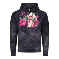 Cloud Black Let It Snow Pink Christmas Vintage Hoodie - FaDigitalArtStudio