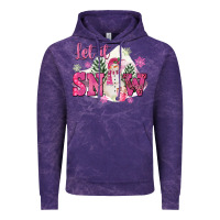 Cloud Purple Let It Snow Pink Christmas Vintage Hoodie - FaDigitalArtStudio