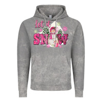 Cloud Rock Let It Snow Pink Christmas Vintage Hoodie - FaDigitalArtStudio