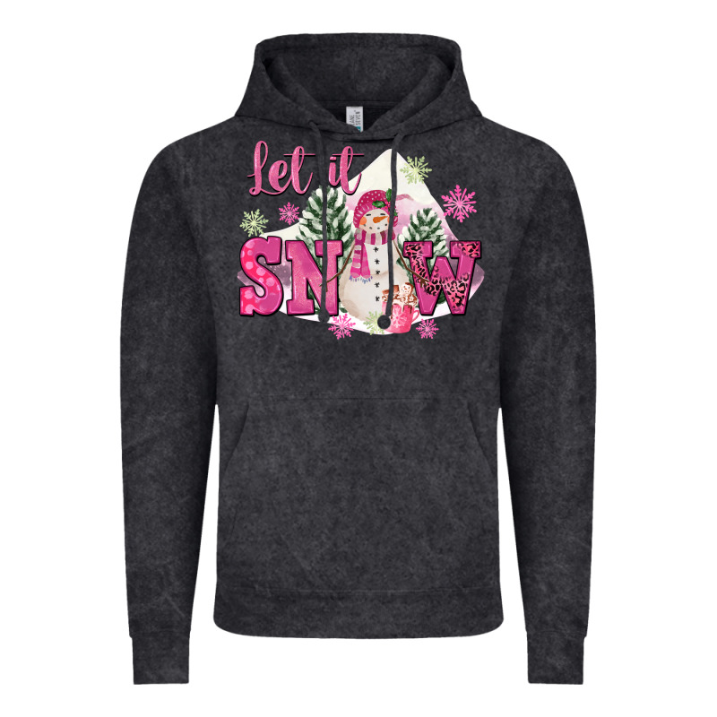 Let It Snow Pink Christmas Vintage Hoodie by FaDigitalArtStudio | Teevron