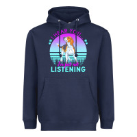 Navy beagle t  shirt i hear you i'm just not listening beagle lover t  shir Heavyweight Hoodie - linhVisuals