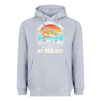 Heather Grey she swallows every time i bring my rod t  shirt she swallows every tim Heavyweight Hoodie - linhVisuals