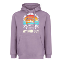 Lavender she swallows every time i bring my rod t  shirt she swallows every tim Heavyweight Hoodie - linhVisuals