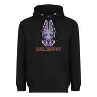 Black Ualbany Great Danes Heavyweight Hoodie - linhVisuals