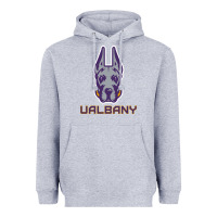 Heather Grey Ualbany Great Danes Heavyweight Hoodie - linhVisuals