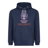 Navy Ualbany Great Danes Heavyweight Hoodie - linhVisuals