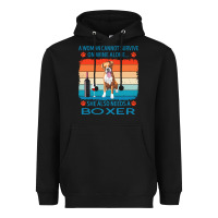 Black boxer t  shirt a woman cannot survive on wine alone she also needs box Heavyweight Hoodie - linhVisuals