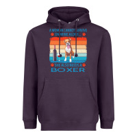 Plum boxer t  shirt a woman cannot survive on wine alone she also needs box Heavyweight Hoodie - linhVisuals