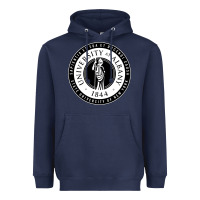 Navy University Albany Suny Heavyweight Hoodie - linhVisuals