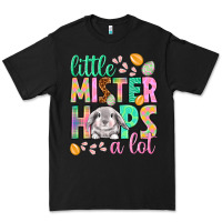 Black Little mister hops a lot Easter Day Premium Tee - HowdyJamesFarm