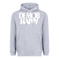 Heather Grey demob happy 1 Heavyweight Hoodie - linhVisuals