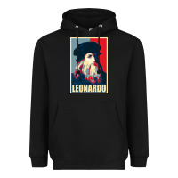 Black leonardo Heavyweight Hoodie - linhVisuals