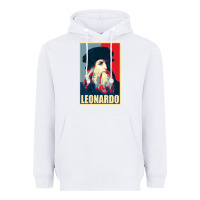 White leonardo Heavyweight Hoodie - linhVisuals