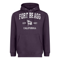 Plum fort bragg california ca vintage boat anchor flag design tee Heavyweight Hoodie - linhVisuals