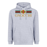 Heather Grey Gnocchi Classic Fashion Parody Pasta Noodles Italian Heavyweight Hoodie - linhVisuals