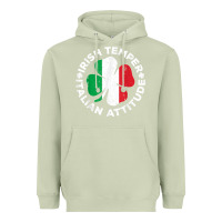 Matcha irish temper italian attitude t shirt st patrick's day t shirt Heavyweight Hoodie - linhVisuals