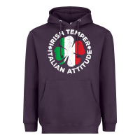 Plum irish temper italian attitude t shirt st patrick's day t shirt Heavyweight Hoodie - linhVisuals