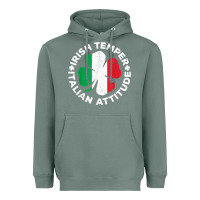 Sage irish temper italian attitude t shirt st patrick's day t shirt Heavyweight Hoodie - linhVisuals