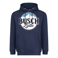 Navy BUSCH LATTE COOL Heavyweight Hoodie - linhVisuals