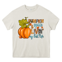Cream Pumpkin spice and livin' my best life Heavy Core Tee - RanaPortraitStore