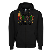 Black santa's favorite nurse Zipper Hoodie - AdoDesignShop