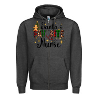 Charcoal Heather santa's favorite nurse Zipper Hoodie - AdoDesignShop