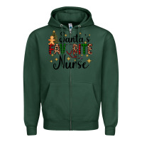 Sports Green santa's favorite nurse Zipper Hoodie - AdoDesignShop