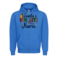 True Royal santa's favorite nurse Zipper Hoodie - AdoDesignShop