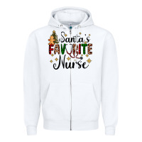White santa's favorite nurse Zipper Hoodie - AdoDesignShop