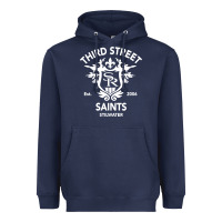 Navy saints row 3 tribute emblem Heavyweight Hoodie - linhVisuals